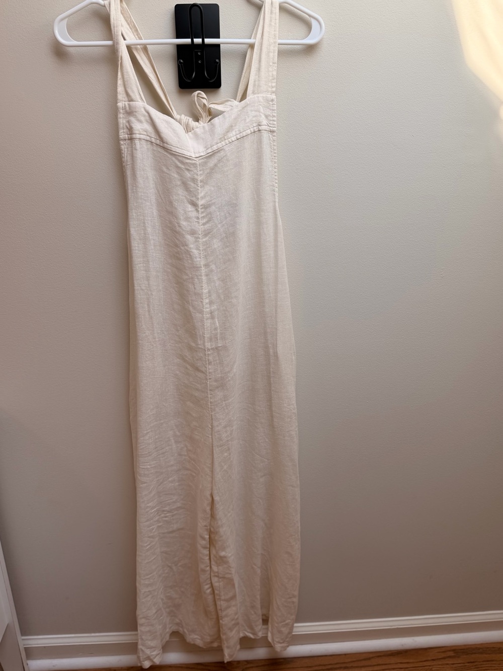 NWT Haute Hippie White Sleeveless Wide-Leg Linen Jumpsuit - Picture 3 of 8